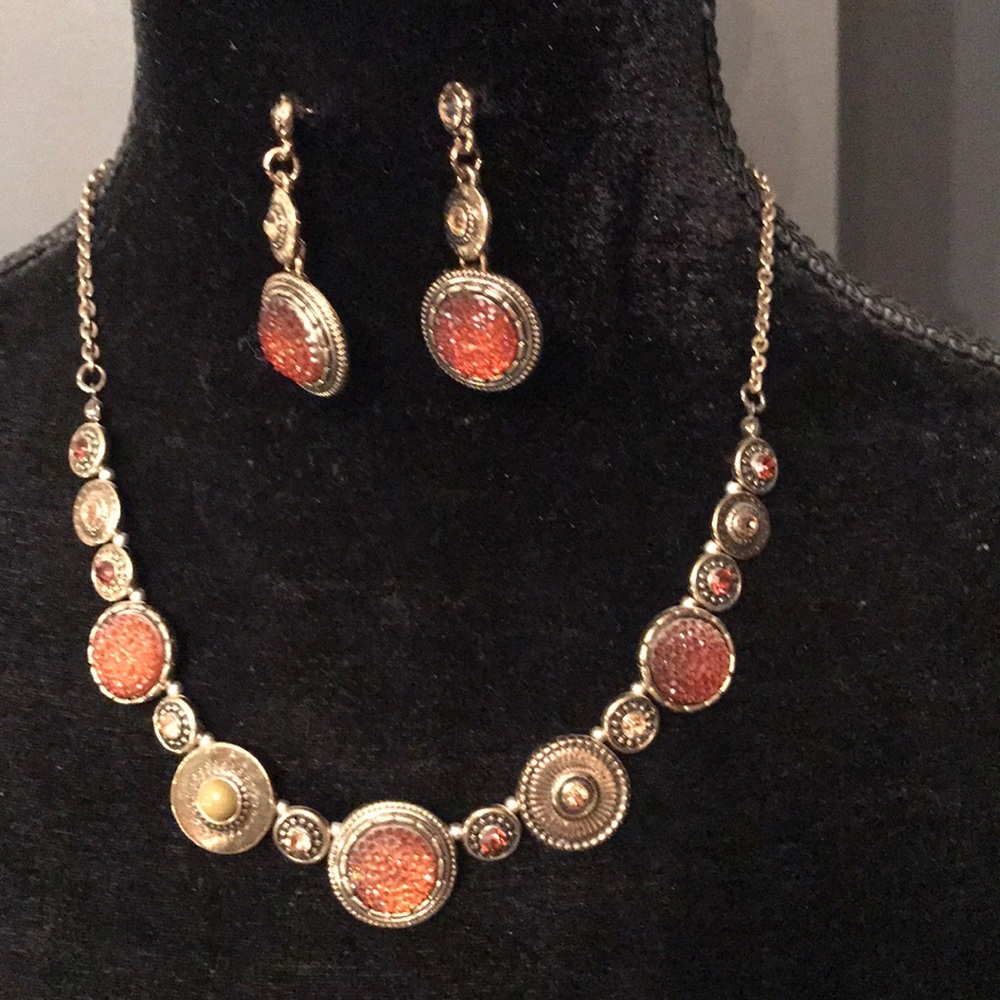 Necklace and matching earrings